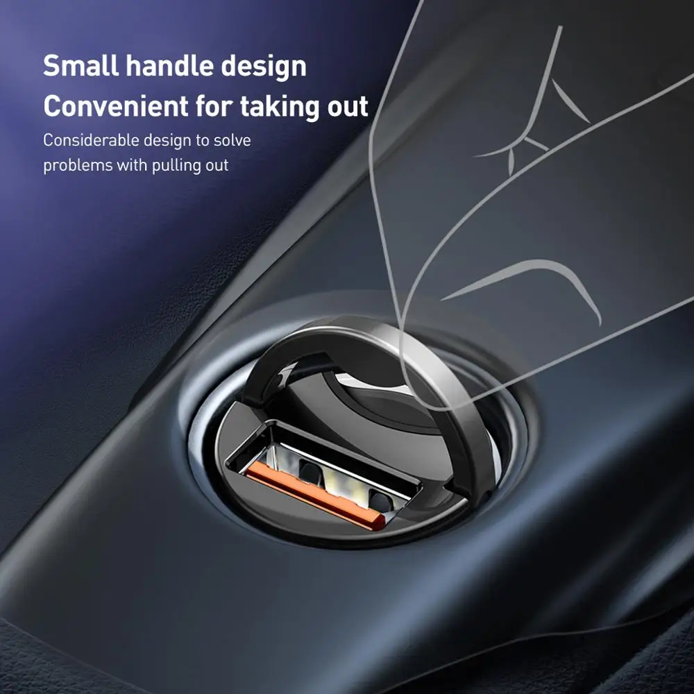 

Baseus 30W Car Charger 12-24V Cigarette Socket Lighter Quick Charge 4.0 PPS Fast Charging Auto Power Adapter