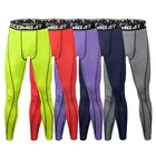 Мужские спортивные облегающие брюки, красочные быстросохнущие леггинсы для бега, верховой езды, фитнеса, фитнеса, баскетбола F3f8