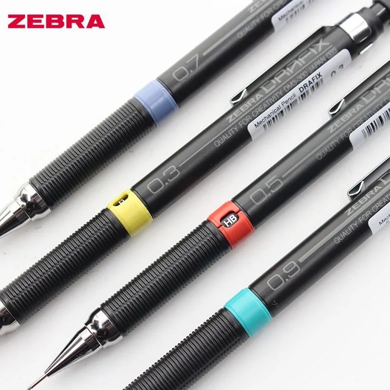 4Pcs Japan Zebra DM5-300 Automatic Mechanical Pencil 0.3/0.5/0.7/0.9mm Comic Hand-Paintede Sketching Office and School Supplies |