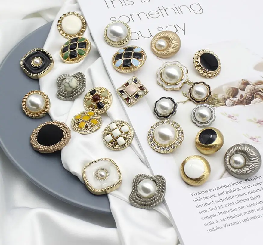 Красочные пуговицы металлические 10 шт. в наборе|Пуговицы| |