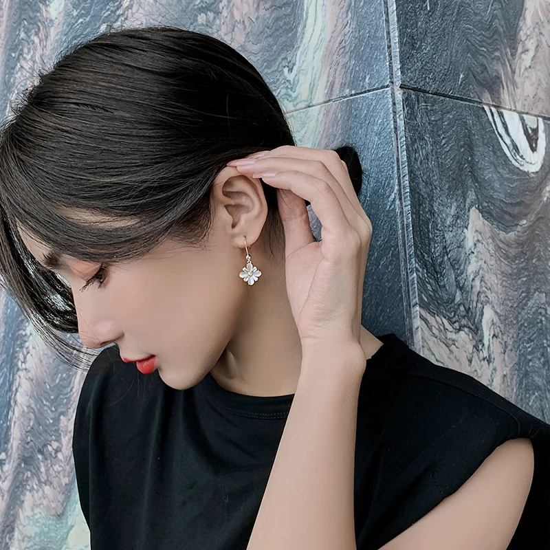 Таран Ушные крючки новинка Опаловая циркон серьги Элегантные Стиль простой