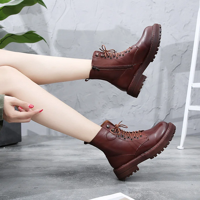 

Кожаные Ботинки Martin женские в британском стиле новинка 2021 кожаные короткие ботинки модные повседневные осенние женские ботинки для детей