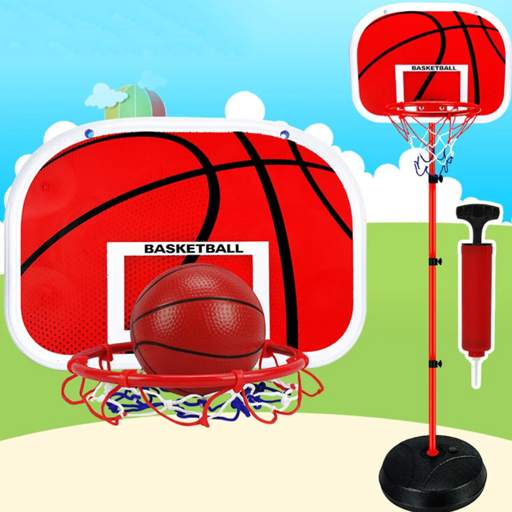 

Children's Basketball Set Racks Stand Metal Training Shot Indoor Outdoor Sports Lifting Basketball Frame - 2.1m (Red)