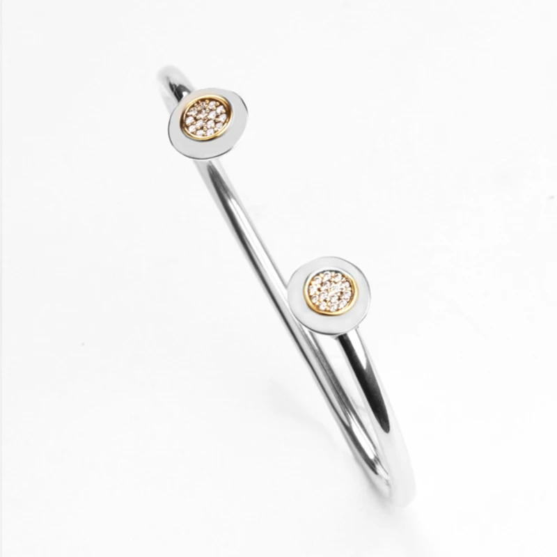 BBee Base Moments Bangle Openwork Open Bracelets Fit Bracelet Fashion Women Bead Charm Gift DIY Jewelry | Украшения и аксессуары