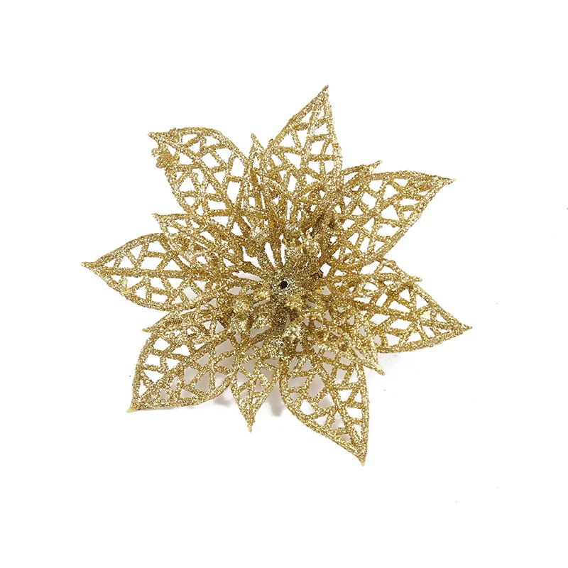 5 шт. Искусственные Рождественские цветы с вырезами украшения для рождественской