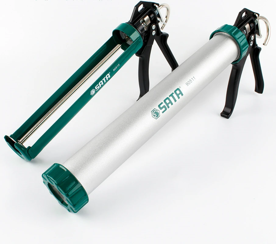 

360rotating gun body silicone gun uniform and labor-saving glue gun aluminum alloy handle glass glue gun steel plate