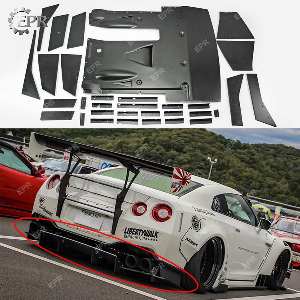 Для Nissan GTR R35 CBA DBA LBV2 Стиль FRP стекловолокно задний диффузор Комплект кузова Тюнинг