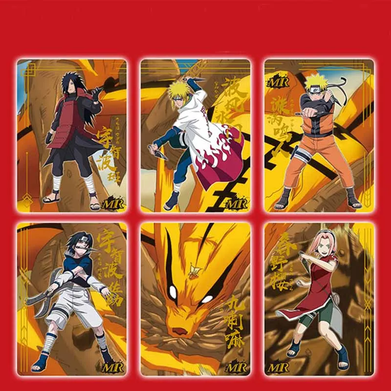 Narutoed-Cartas de papel de cartas para ni&ntilde;os, juego de cartas de un juego, perif&eacute;rico de anim&eacute;, colecci&oacute;n de personajes, regalo para chico-1