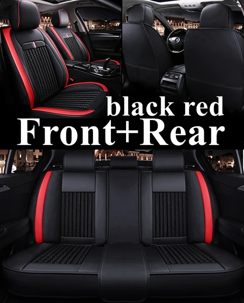 black red standard Чехол на сиденье автомобиля для Toyota corolla rav4 Auris chr yaris Camry avensis Honda Fit Civic Accord Suzuki Swift sx4 Fiat Punto BRAVO - Название цвета: black red standard