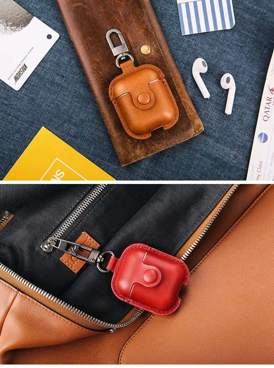Брендовый чехол для наушников Airpods Pro кожаный роскошный из натуральной кожи Apple Air