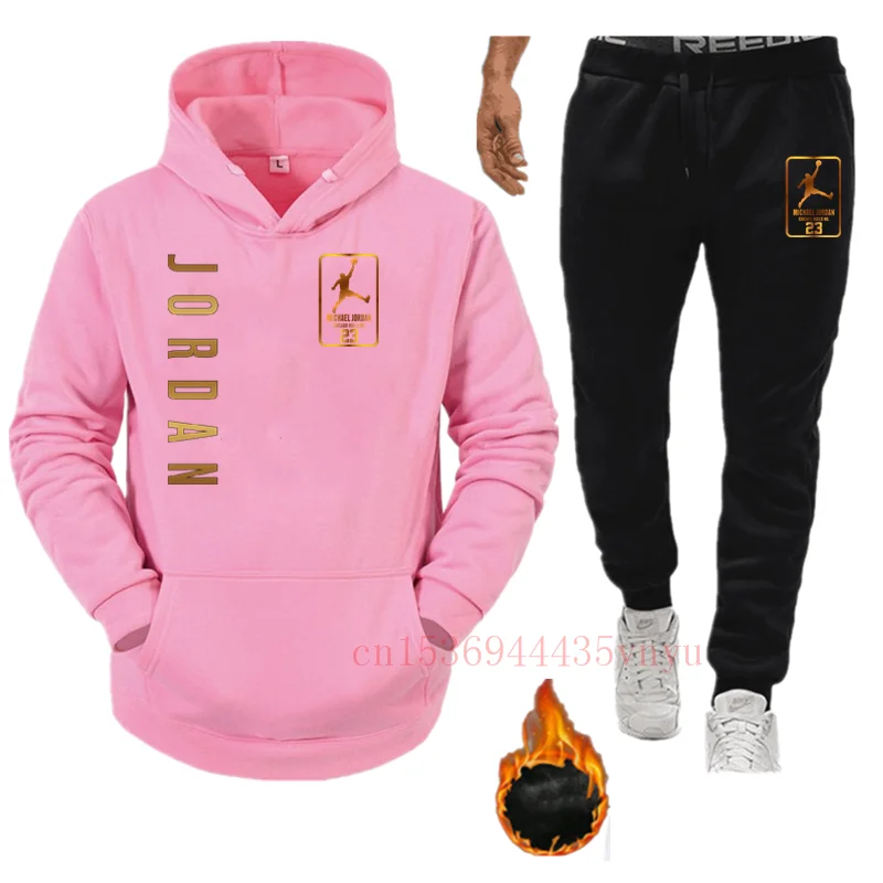 

Men's Sets Hoodies+Pants Autumn Winter Hooded Sweatshirt Sweatpants Fashion Slim Fit Men Set Hoodie Pant Hip Hop Pullover Hoody