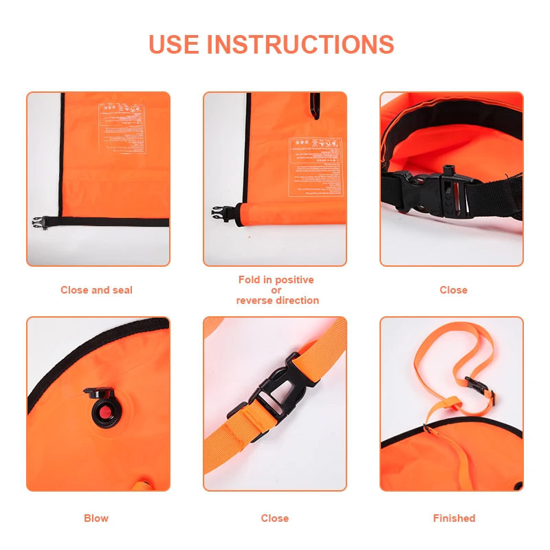 Надувной буй для плавания из ПВХ 20 л|Спасательный буй| |