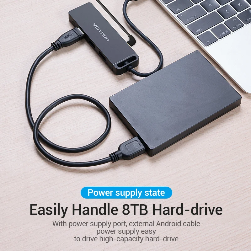 Концентратор Vention с USB-C на USB 3 1 4 порта зарядным портом Micro для MacBook Pro Huawei Mate 30 OTG
