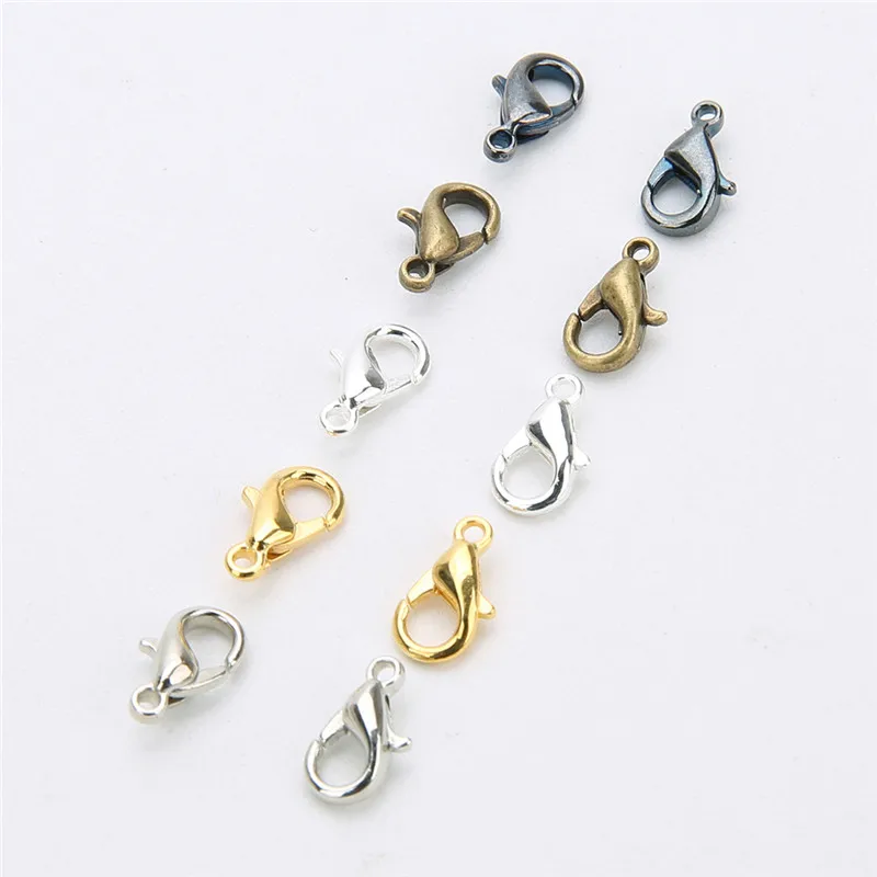 1 Упаковка металлических застежек карабинов для изготовления ювелирных изделий