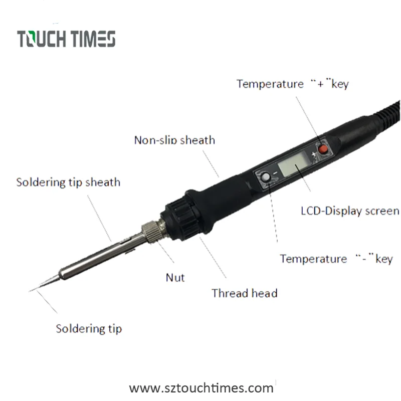 

Electric Soldering Iron 80W Digital Display Adjustable Temperature Welding Repair Tools Automatic Sleep Pass CE Certificate