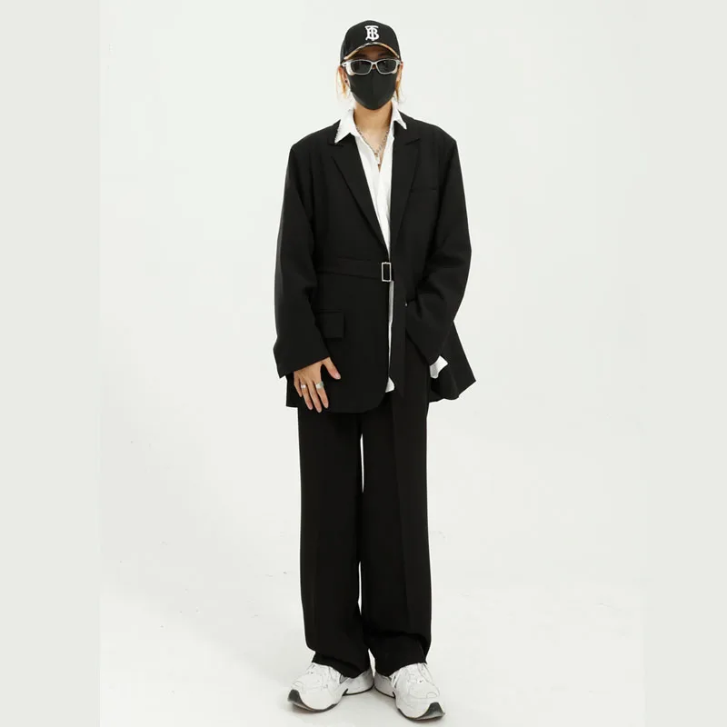 Мужской винтажный Модный уличный костюм пальто брюки мужские костюмы из 2