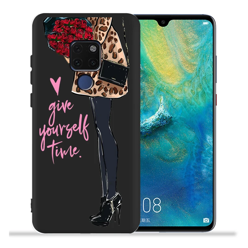 Модный Рождественский Роскошный чехол для девочек Huawei Mate 30 Pro 10 20 Lite задняя крышка