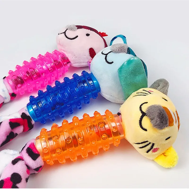 Жевательные игрушки для собак плюшевая мультяшная кукла животных с резиновым