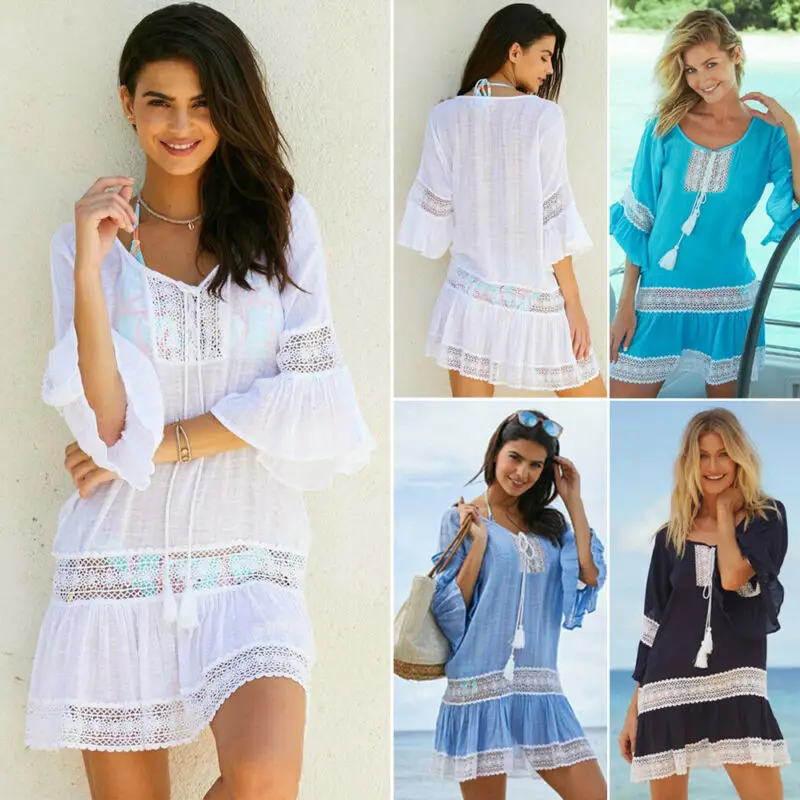 Новый сексуальный женский кружевной вязаный купальный костюм бикини купальник