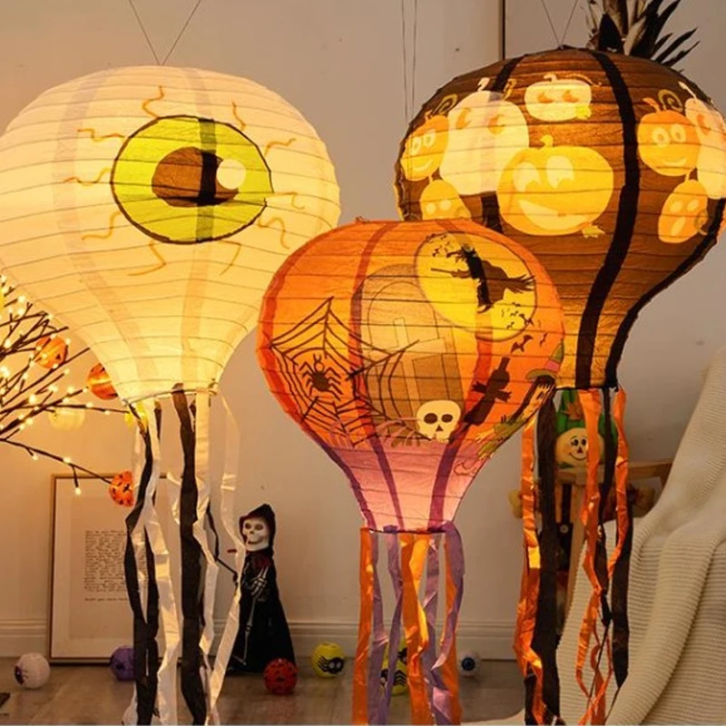 

Светодиодсветильник ПА в виде тыквы на Хэллоуин, воздушный шар, бумажный фонарь, праздничный декоративный фонарь, праздничные принадлежнос...