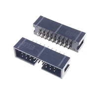 1000 pcs shrouded box header idc socket 2 54mm 2x9 pin 18 p straight male square pin 0 64mm 2 rows 2 54 through hole dip