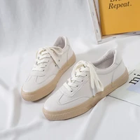 2022 spring new leather womens white shoes casual womens shoes all match student board shoes korean personality trendy shoes