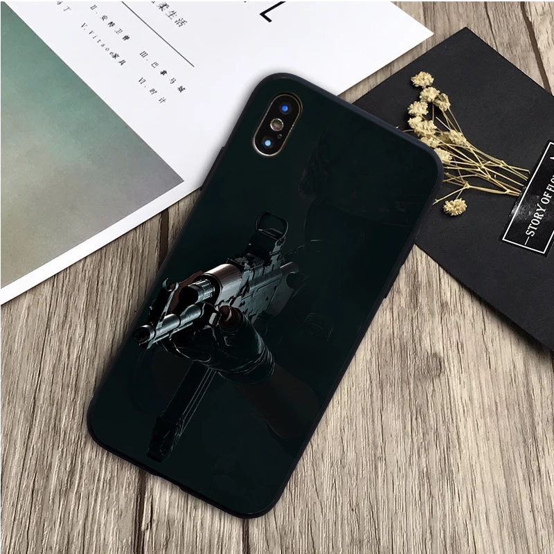 PUBG игры Черный силиконовый чехол для мобильного телефона iPhone 12 XR XS Макс 5 5S SE 2020 6 6S