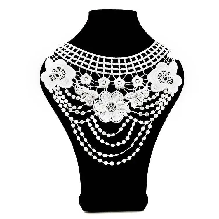 Водорастворимый кружевной Цветочный Воротник сделай сам воротник с вышивкой из