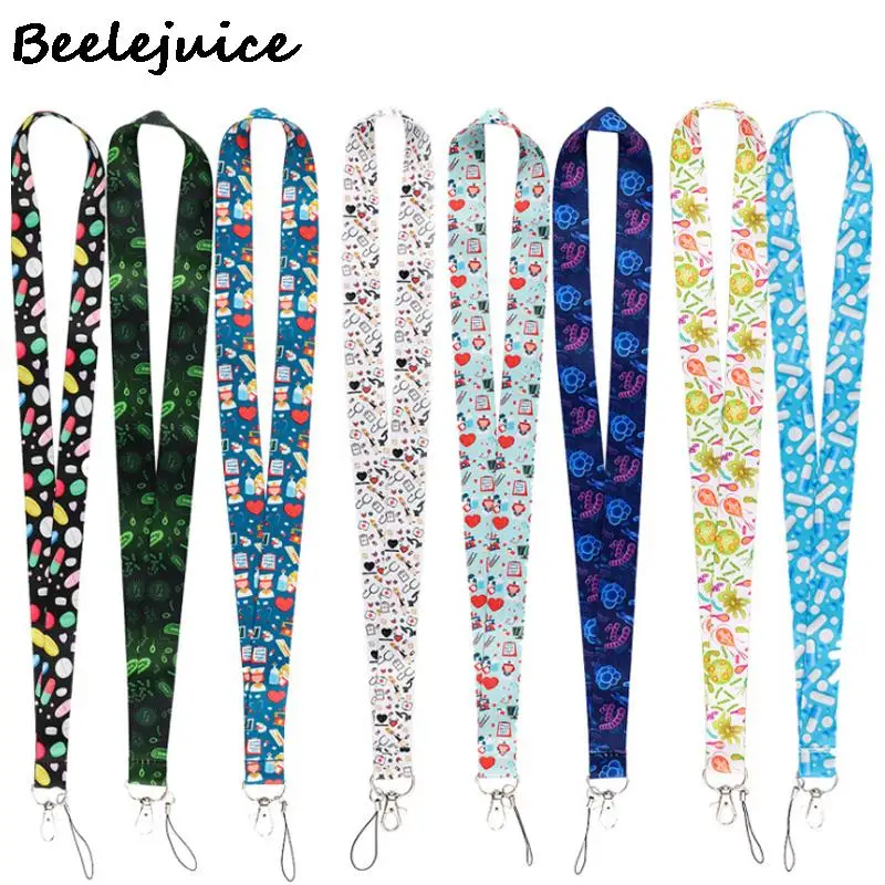 

Cartoon Medical Equipment Doctor Lanyard Badge ID Mobile Phone Rope Key Lanyard Neck Straps Accessories webbings ribbons Gifts