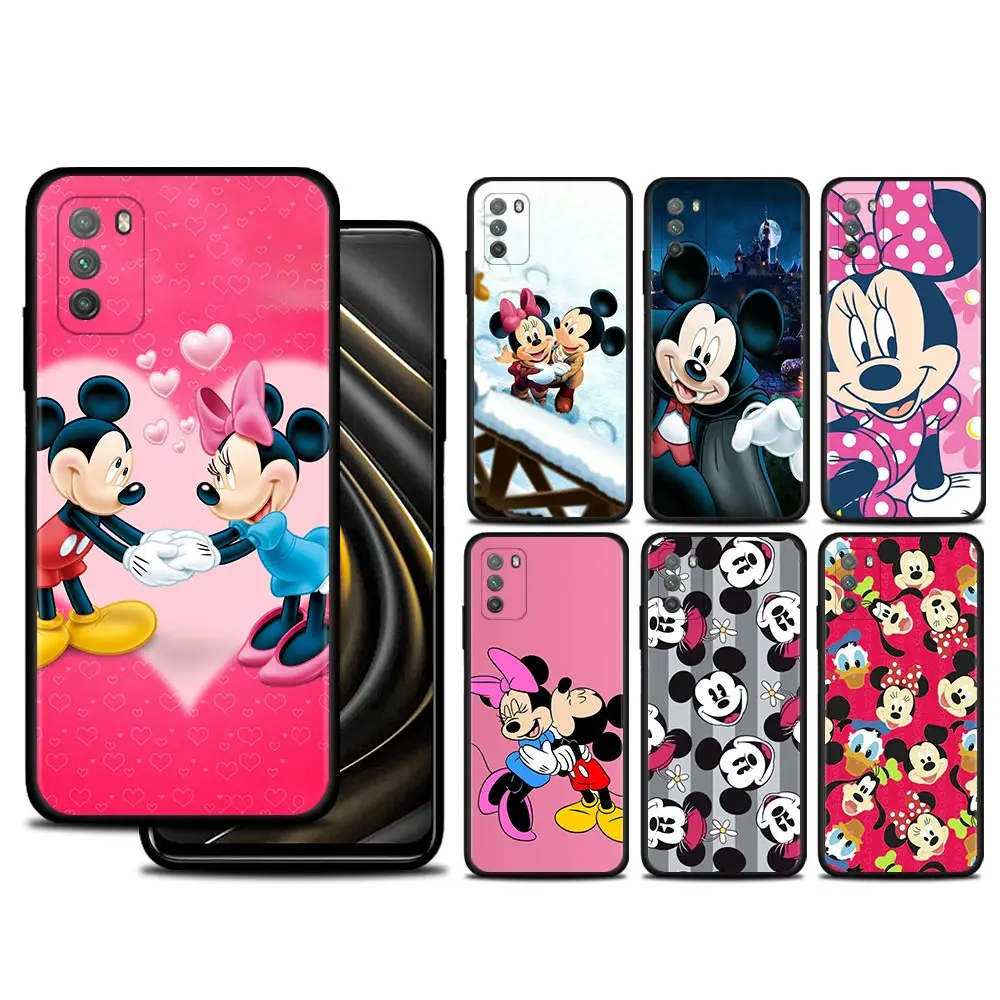 

Cute Mickey Minnie Mouse Phone Case For Xiaomi Mi Poco X3 NFC F3 X3 GT M3 X3 Pro 5G Pocophone F1 Soft-Touch Back Cover Funda