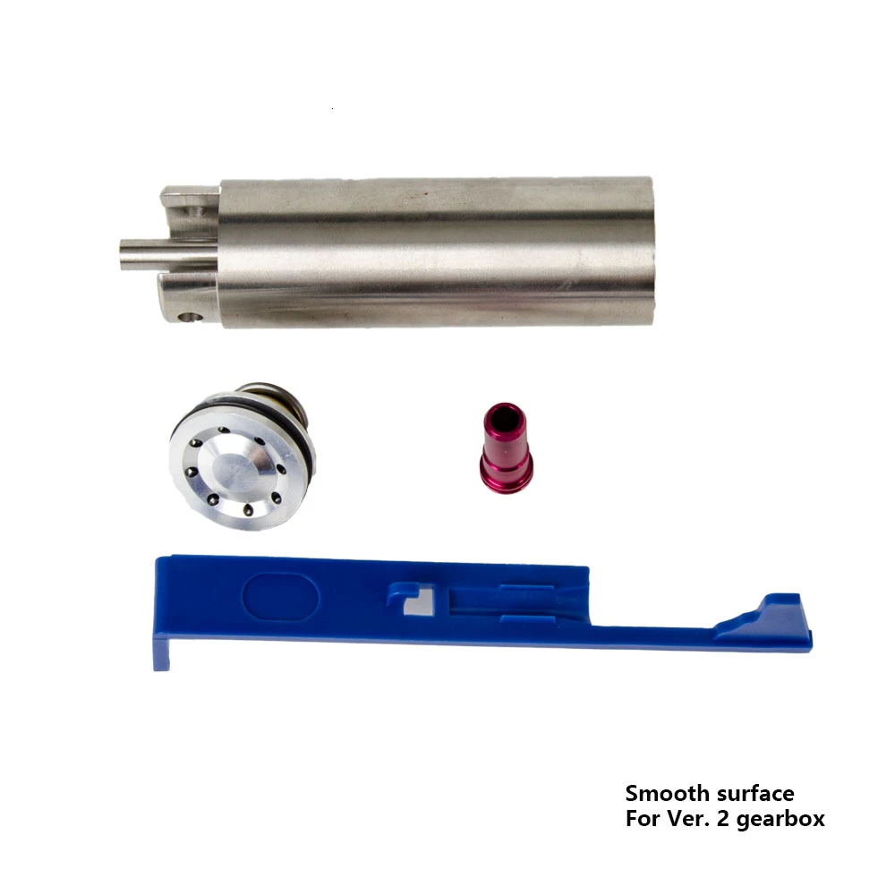 Smooth Ver2 Tappet SHS Tune Up Комплект Стали CNC фрезерованные цельный цилиндр интегрированные головки цилиндра поршневая головка M4 сопло страйкбол пейнтбол игры - Цвет: Smooth Ver2 Tappet