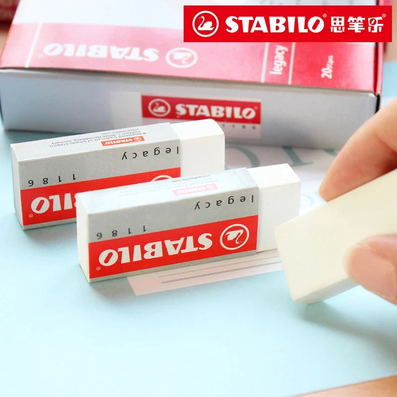 

3/5pcs 1186 Germany STABILO Pencil Eraser Easy To Clean for Writing Drawing Painting Non-toxic Safe White Eraser