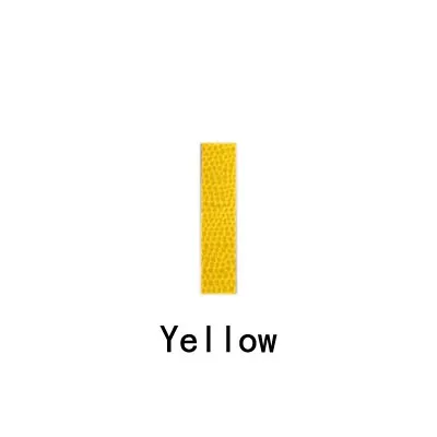 Yellow В розницу! Кожаный брелок для ключей с цифрами для автомобилей, сделай сам, стразы, буквы, цифры, амулеты 10 мм - Цвет: Yellow