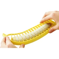 1pcs banana slicer chopper cutter plastic banana make tool fruit sausage cereal cutter plastic banana cutting tools