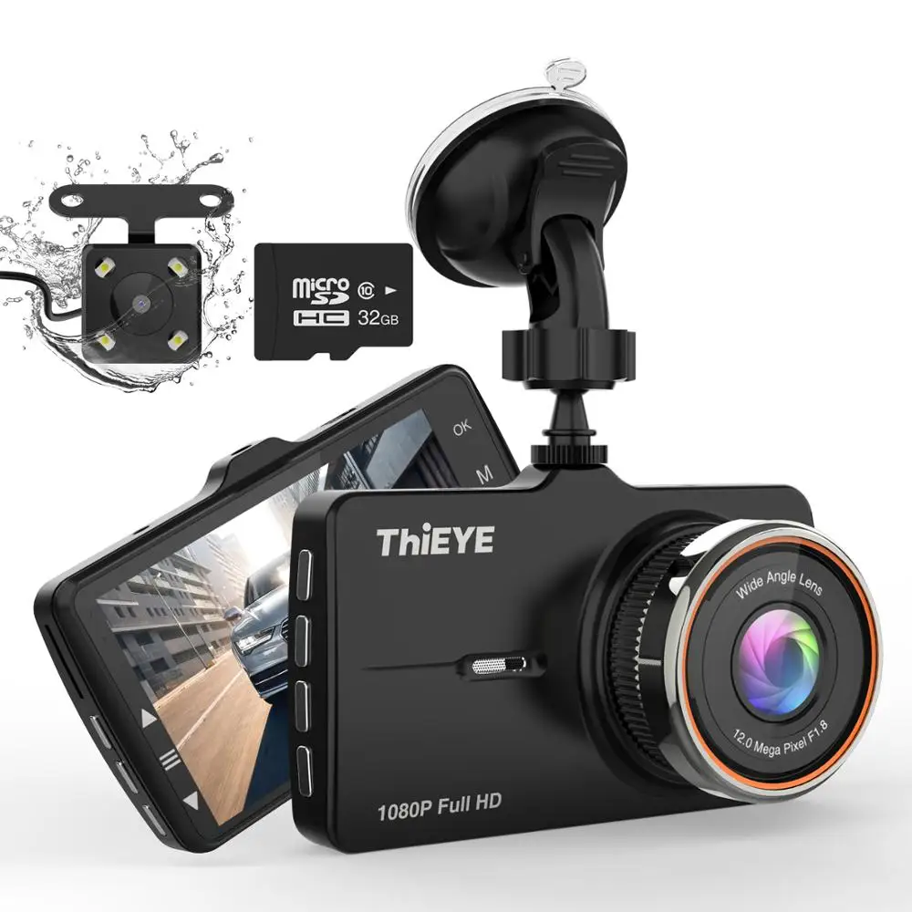 Видеорегистратор ThiEYE Carbox 5R 1080P Full HD фронтальная камера с водонепроницаемостью 720P