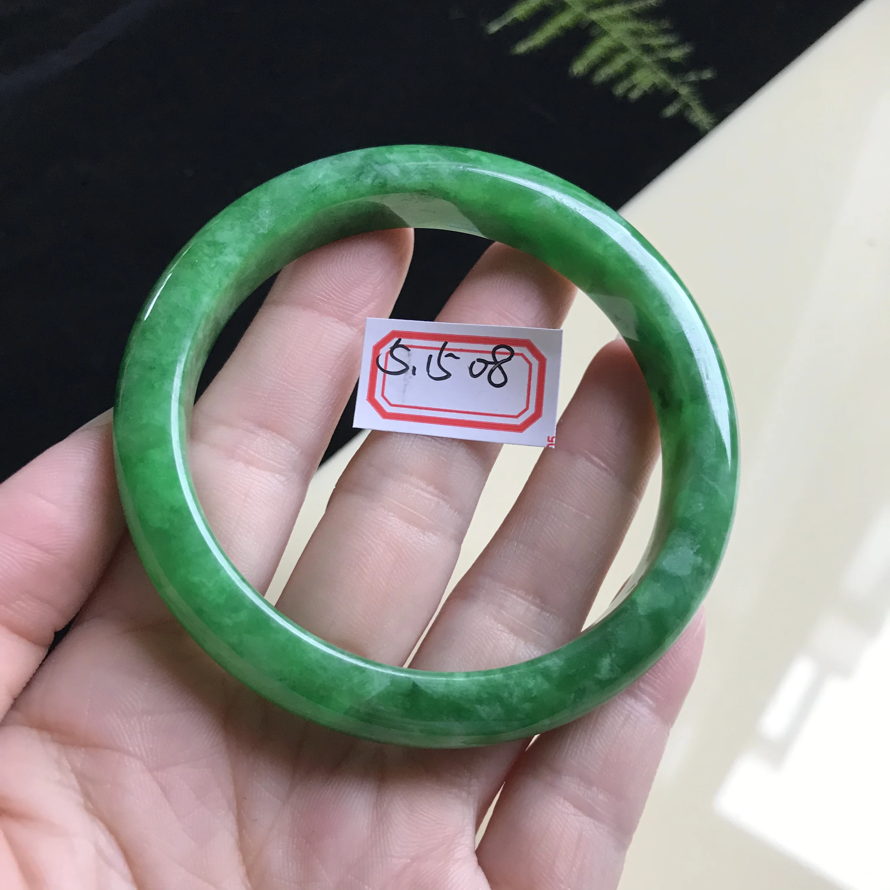 

Burma 100%Genuine High-end Jadeite Bracelet Jewelry Jade Bangles For Women 57mm (With Certificate)