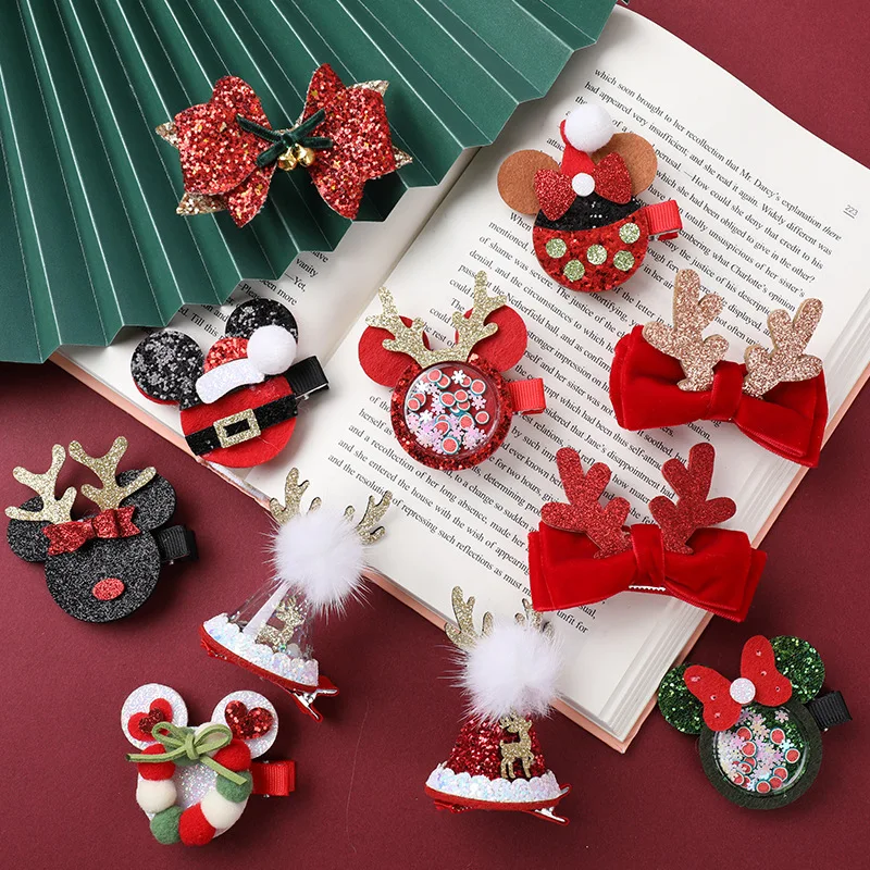 

Girls Cute Christmas Cartoon Hair Clips Kids Lovely Headband Hair bands Hairpins Fashion Hair Accessories