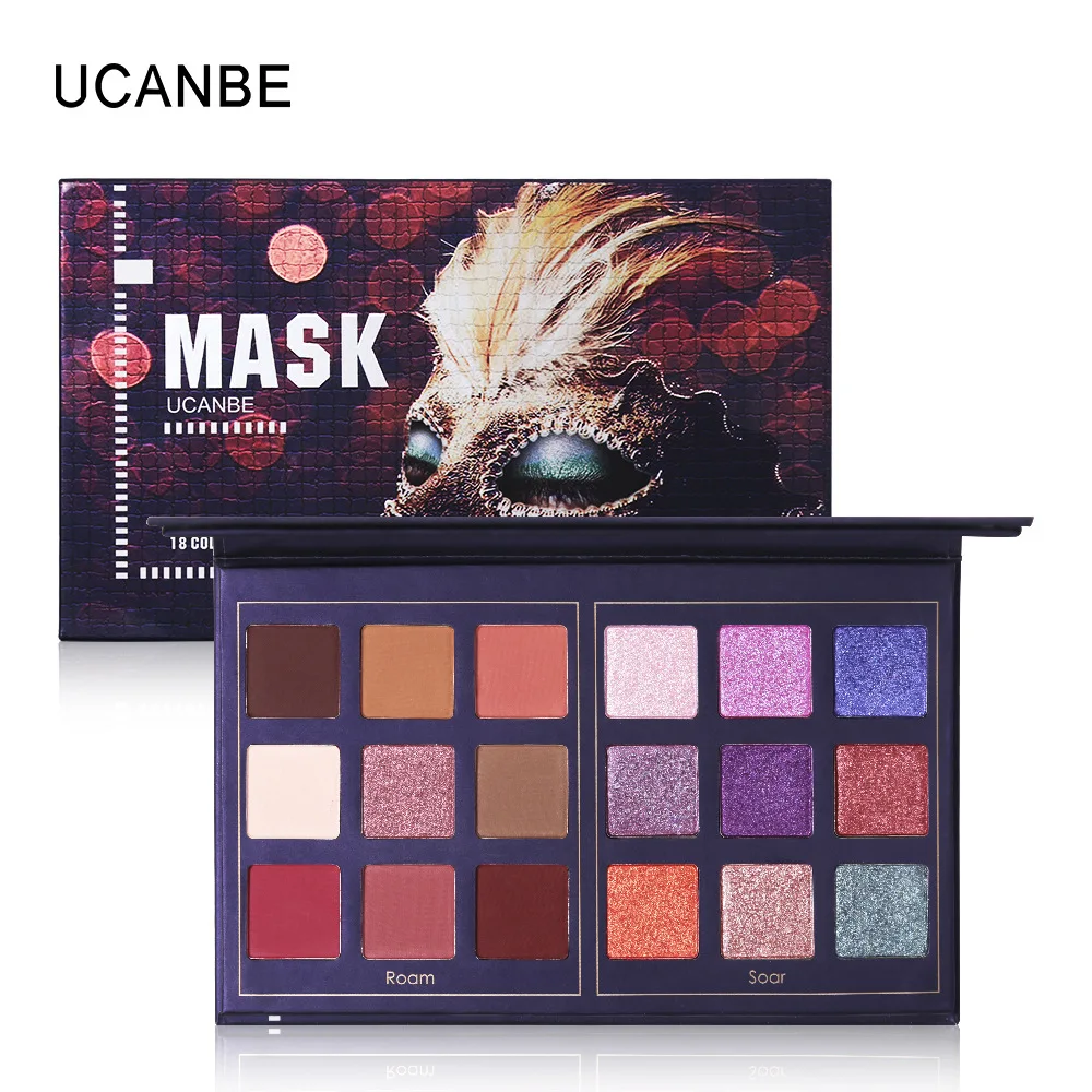 

18 Color Glitter Eyeshadow Galaxy Palette Natural Makeup Eyeshadow Bright/Warm Eye Makeup Glam Eyeshadow Base Nude Eyeshadow Set