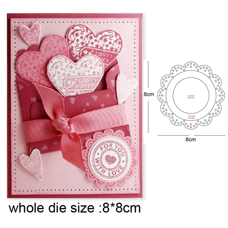 

Pierced Circle Frame Metal Die Cut Stencils for DIY Scrapbooking Album Decor Embossing Hand-on Paper Cards Craft Cutting Dies