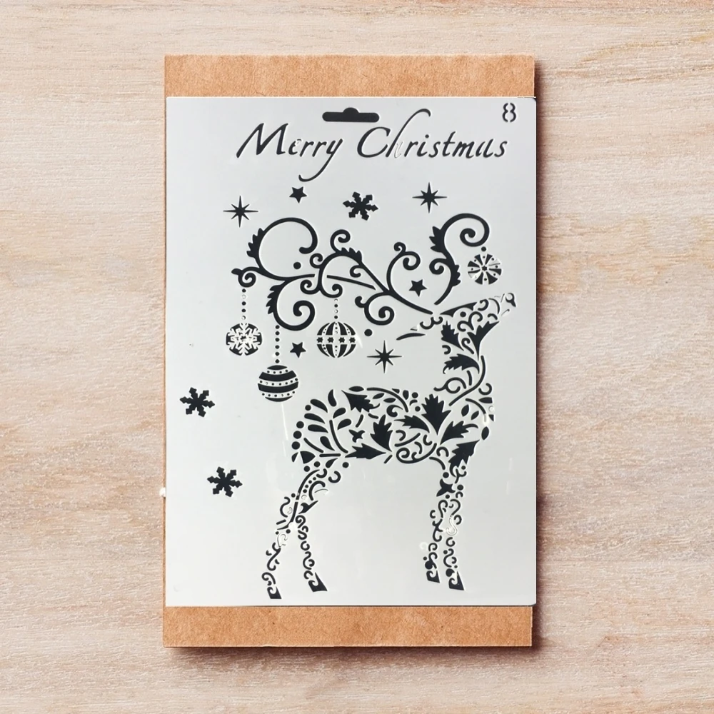 

26*18cm Merry Christmas Standing Deer DIY Layering Stencils Painting Scrapbook Coloring Embossing Album Decorative Template