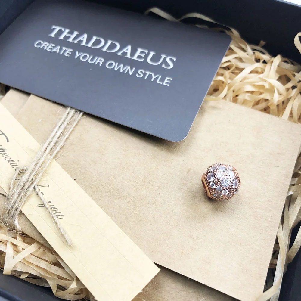 Бусины щебень со стразами розовое золото Цвет & серебряные бусины 925 пробы