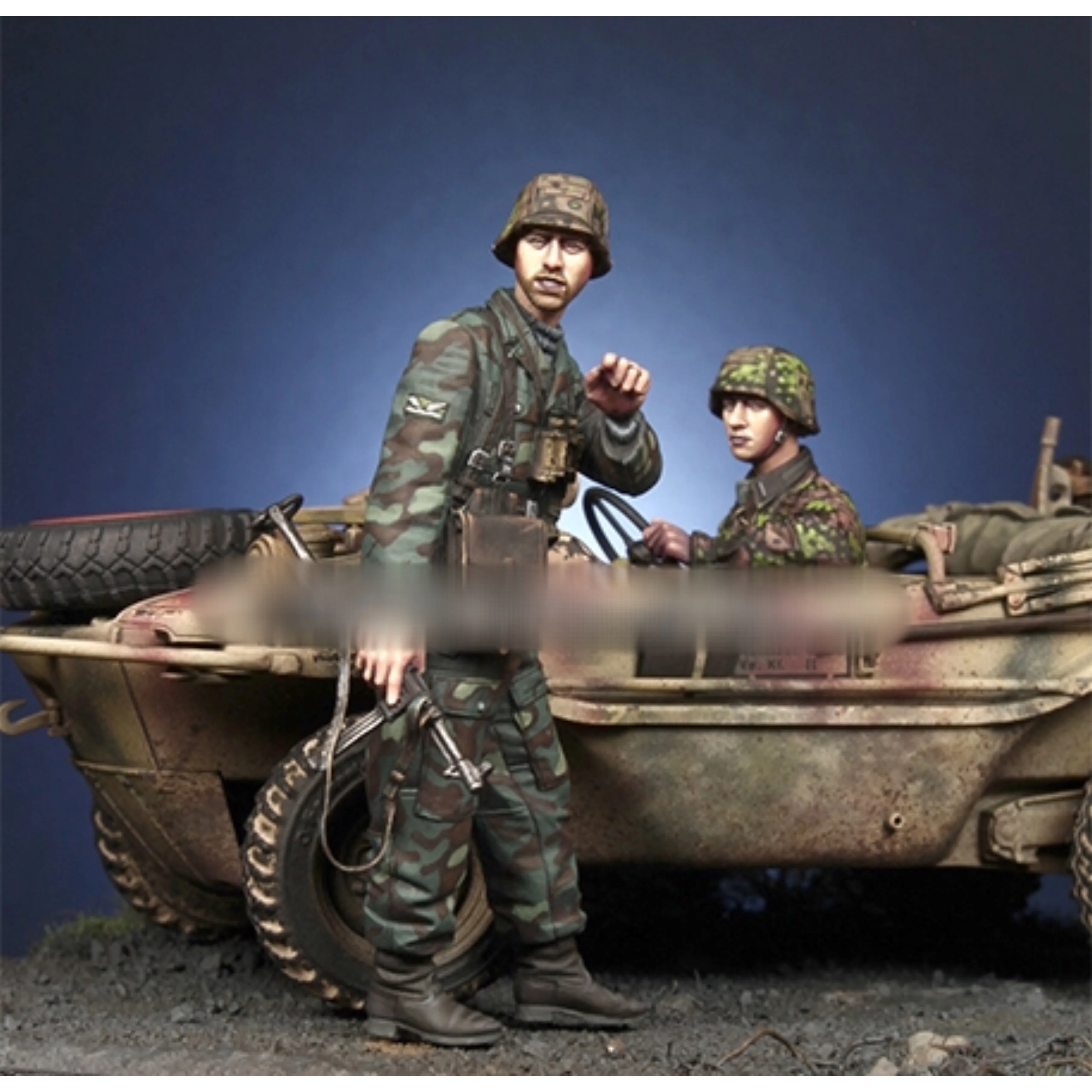 

1/35 Resin Model Figure GK，World War II military theme (There is no car) Unassembled and unpainted kit