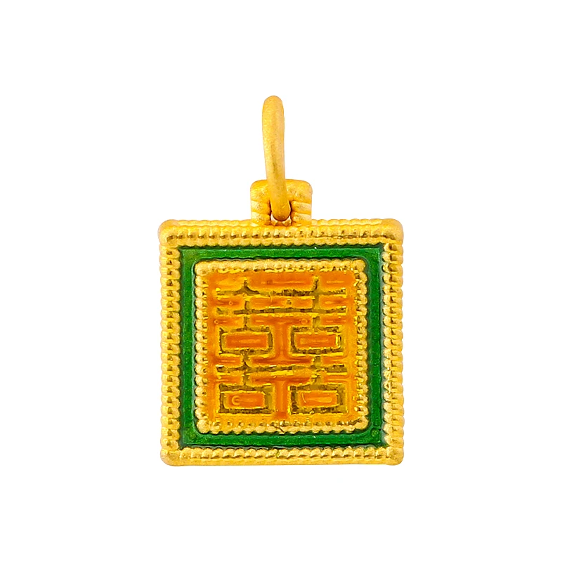 

NEW PURE 24K YELLOW GOLD PENDANT 3D 999 GOLD XI NECKLACE PENDANT