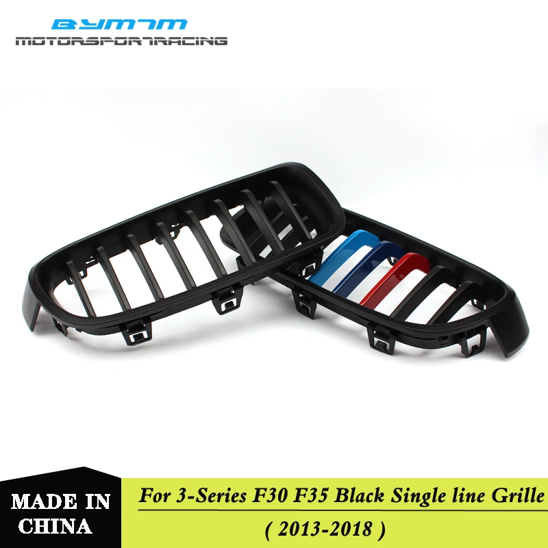 

One line ABS Coloer Bright black Grille Fit For BMW 3-Series F30 F35