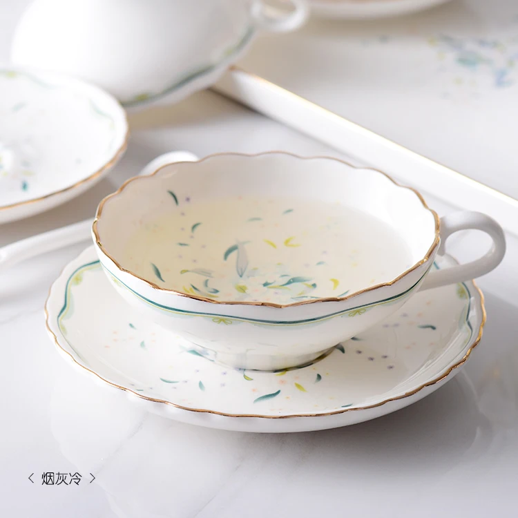 Европейский керамический набор кофейных чашек многоразовый костяной китайский