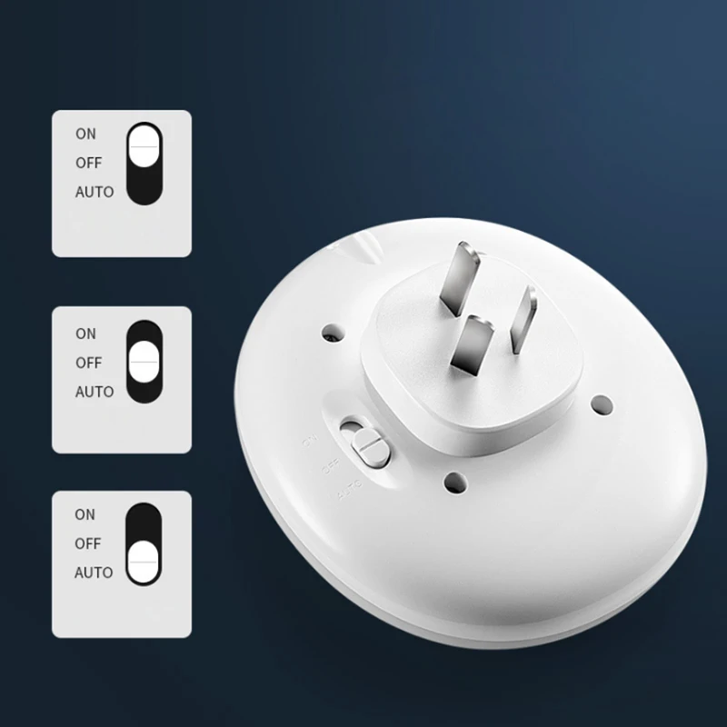 Remote Control Induction Night Light Bedroom Bedside Plug Plug-in Energy Saving White Fireproof Material Corridor Warm | Лампы и