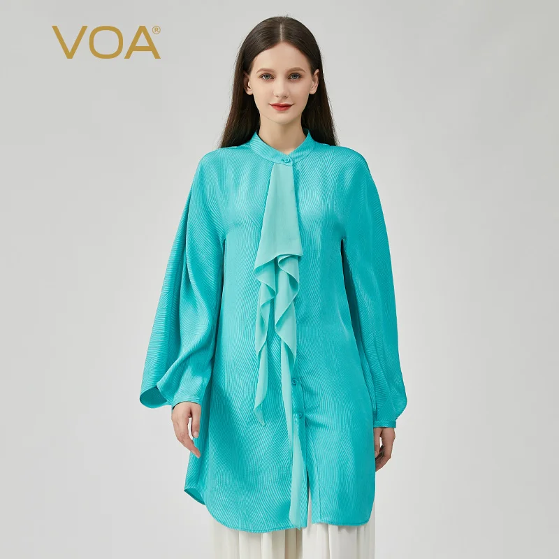 

VOA (Orphan) on sale 22m/m silk women shirt BE858