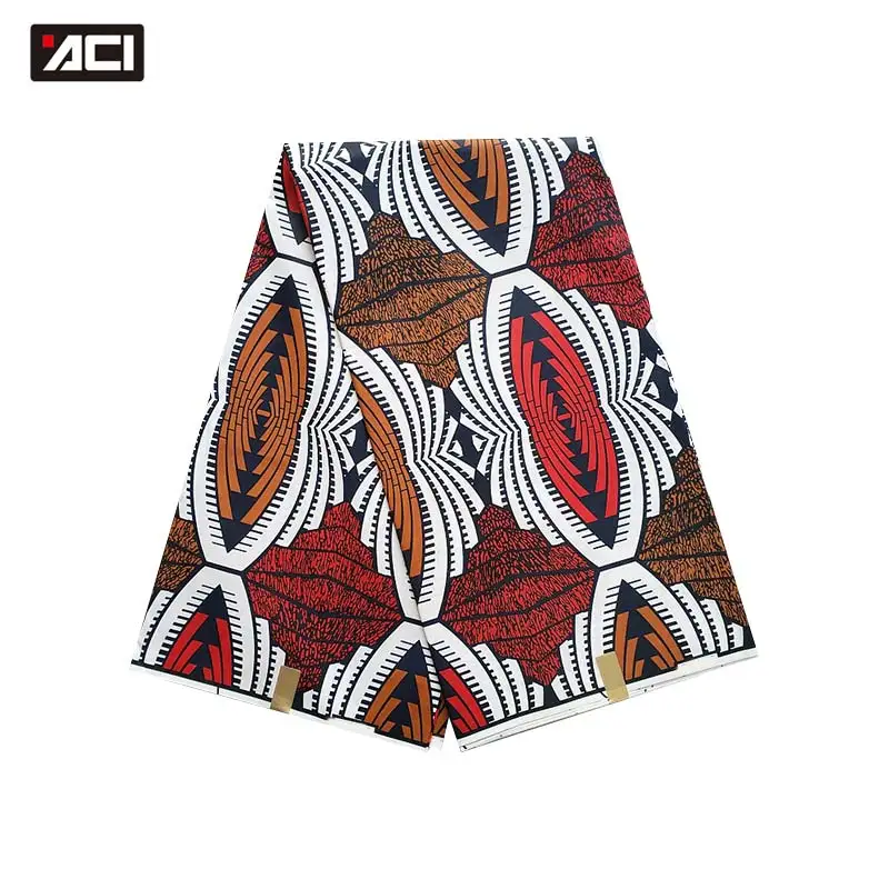 

ACI Ankara African Wax Prints Fabric 6 Yards/Piece 100% Polyester African Wax Prints Fabric Ankara Veritable Wax Tissu Africain