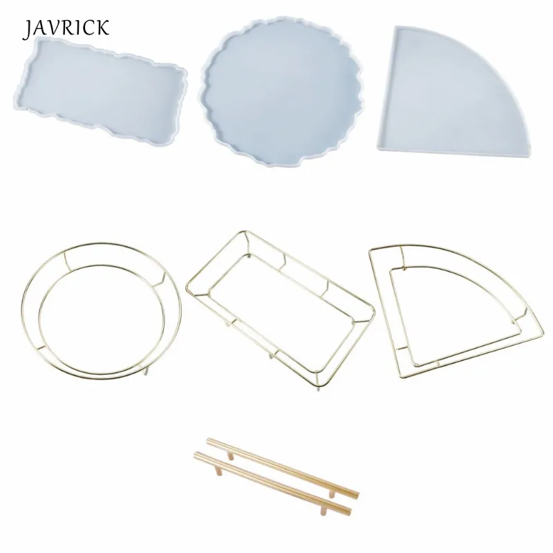 

Crystal Epoxy Resin Tray Mold Fruit Plate Cup Mat Crafts Casting Silicone Mould