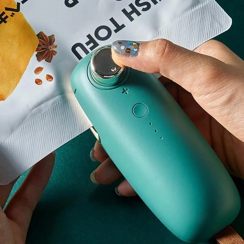 

USB rechargeable Portable Home Heat Sealing Machine Bag Clips Ceramic Capper Plastic Vacuum Impulse Bag Sealer For Packing Y6L2